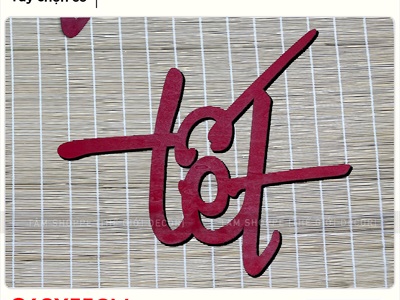 Chữ Tết thư pháp cỡ lớn bằng gỗ 55 - 70cm Kiểu 1 [Gỗ nhẹ - 1 - 2 lớp] CHU-GO-20